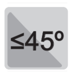 в выработках с уклоном до 45°